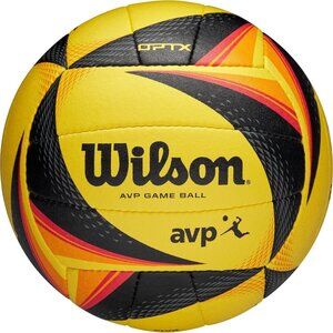 Wilson OPTX AVP Official Game Volleyball • Beach Pro Ball • Black/Yellow • New